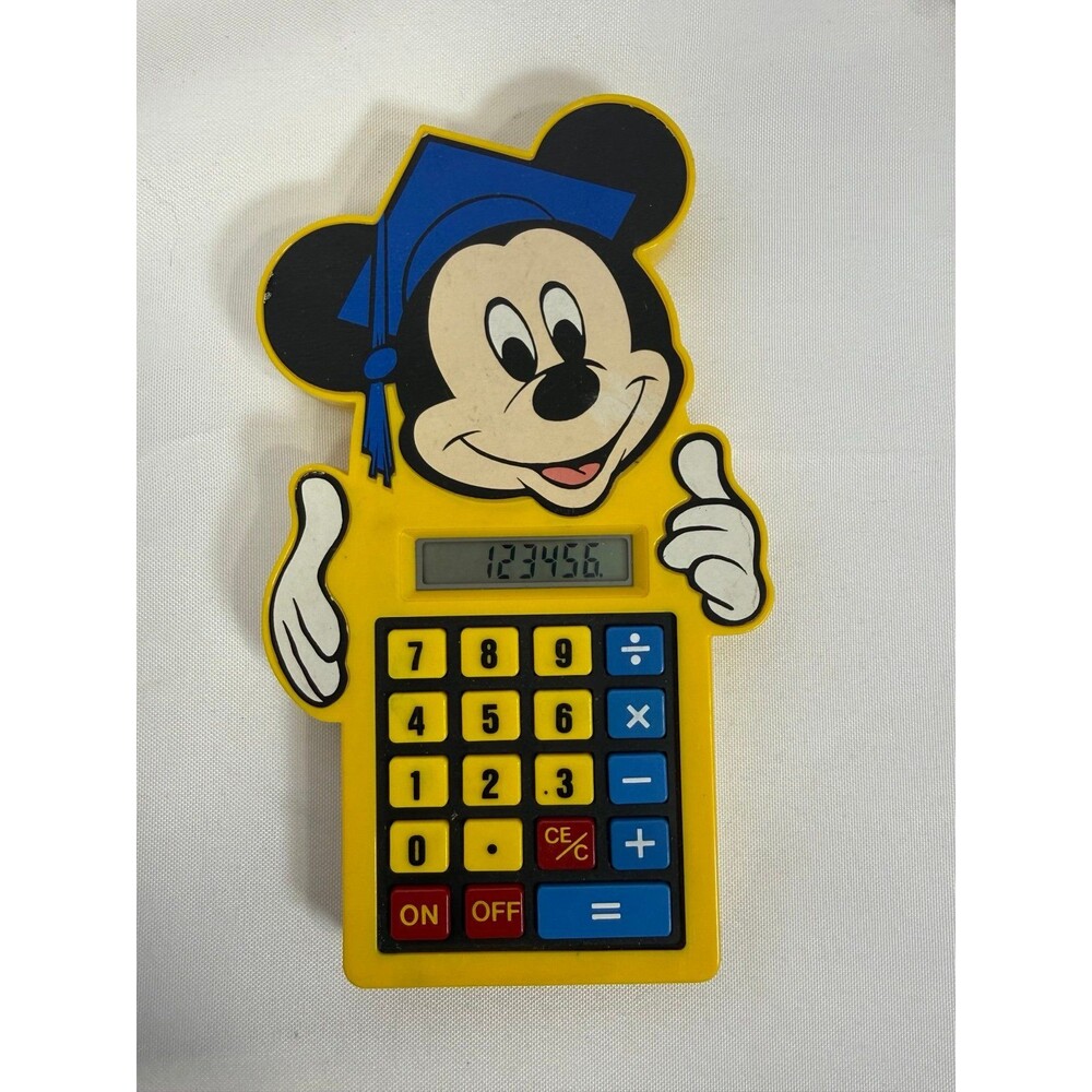 Vintage Walt Disney Productions Mickey Mouse calculator Concept 2000 WORKING